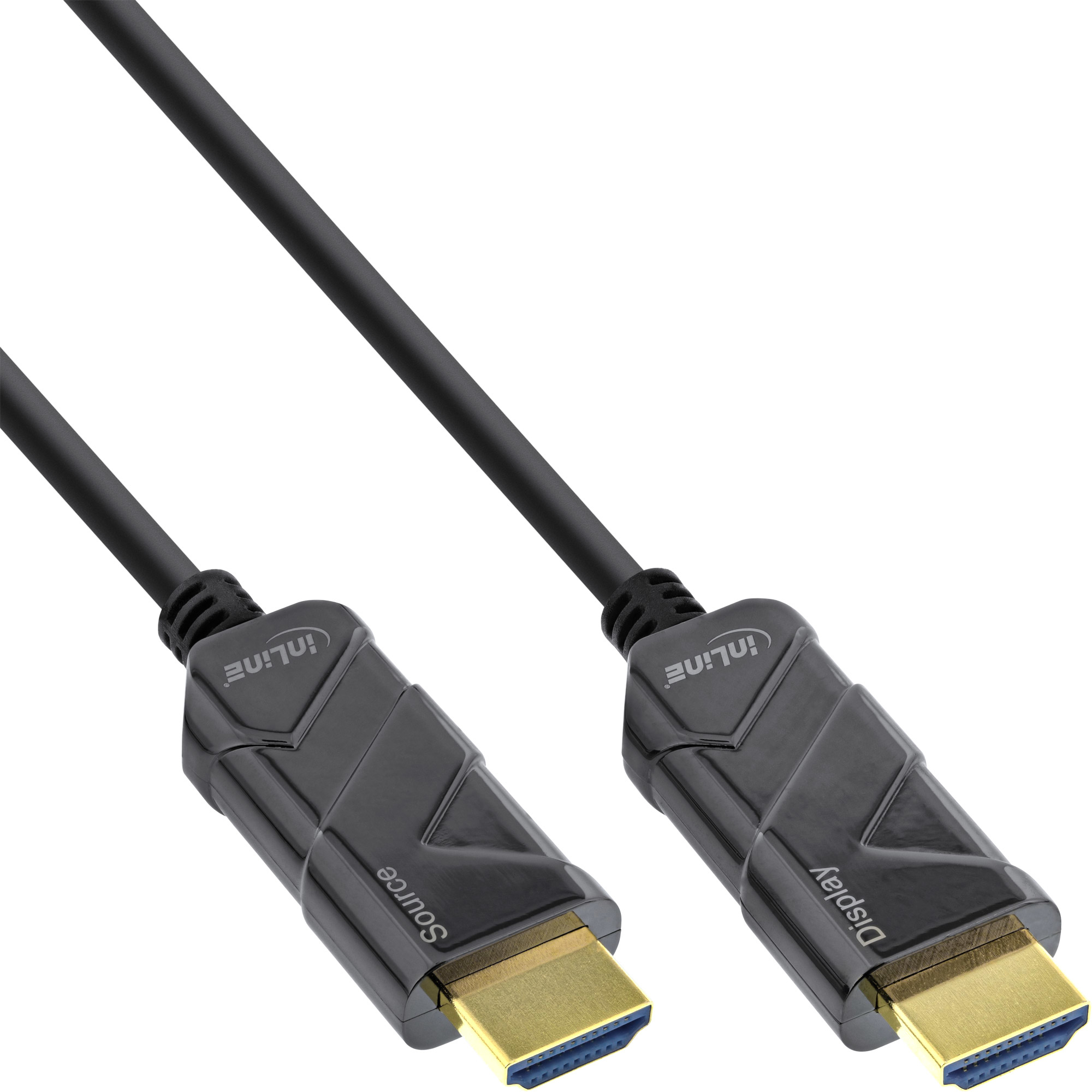 InLine Ultra High Speed - HDMI-Kabel - HDMI mnnlich zu HDMI mnnlich - 20 m - Glasfaser - Schwarz - Active Optical Cable (AOC)