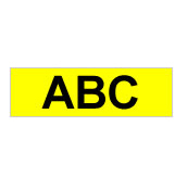 Brother Gloss Laminated Labelling Tape - 6mm, Black/Yellow ruban dtiquette TX