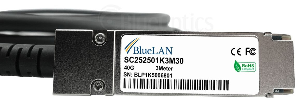 BlueOptics DEM-CB100QXS-BL cble dInfiniBand 1 m QSFP Noir