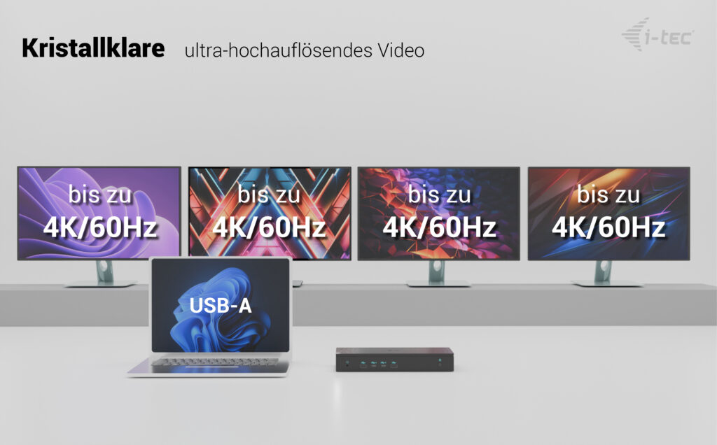 i-tec Universal 5x 4K/60Hz Display Docking Station + Power Delivery 100W