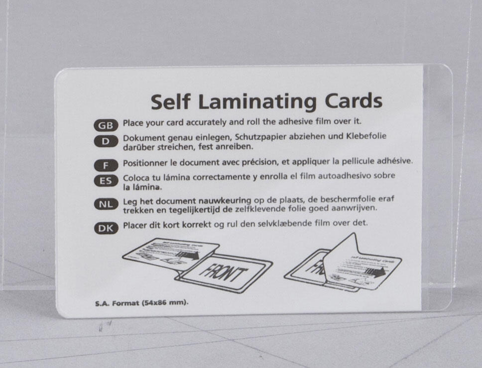 LMG Signaltechnologie 100 LMG Kaltlaminierfolien glnzend fr Kreditkartenformat