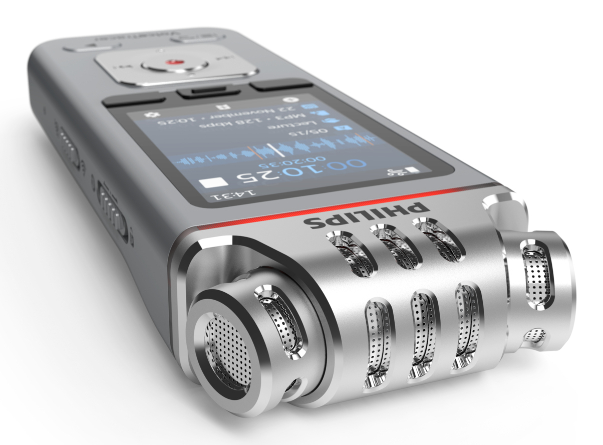 Philips DVT4115 Digital Voice Tracer Flash card Chrome, Silver