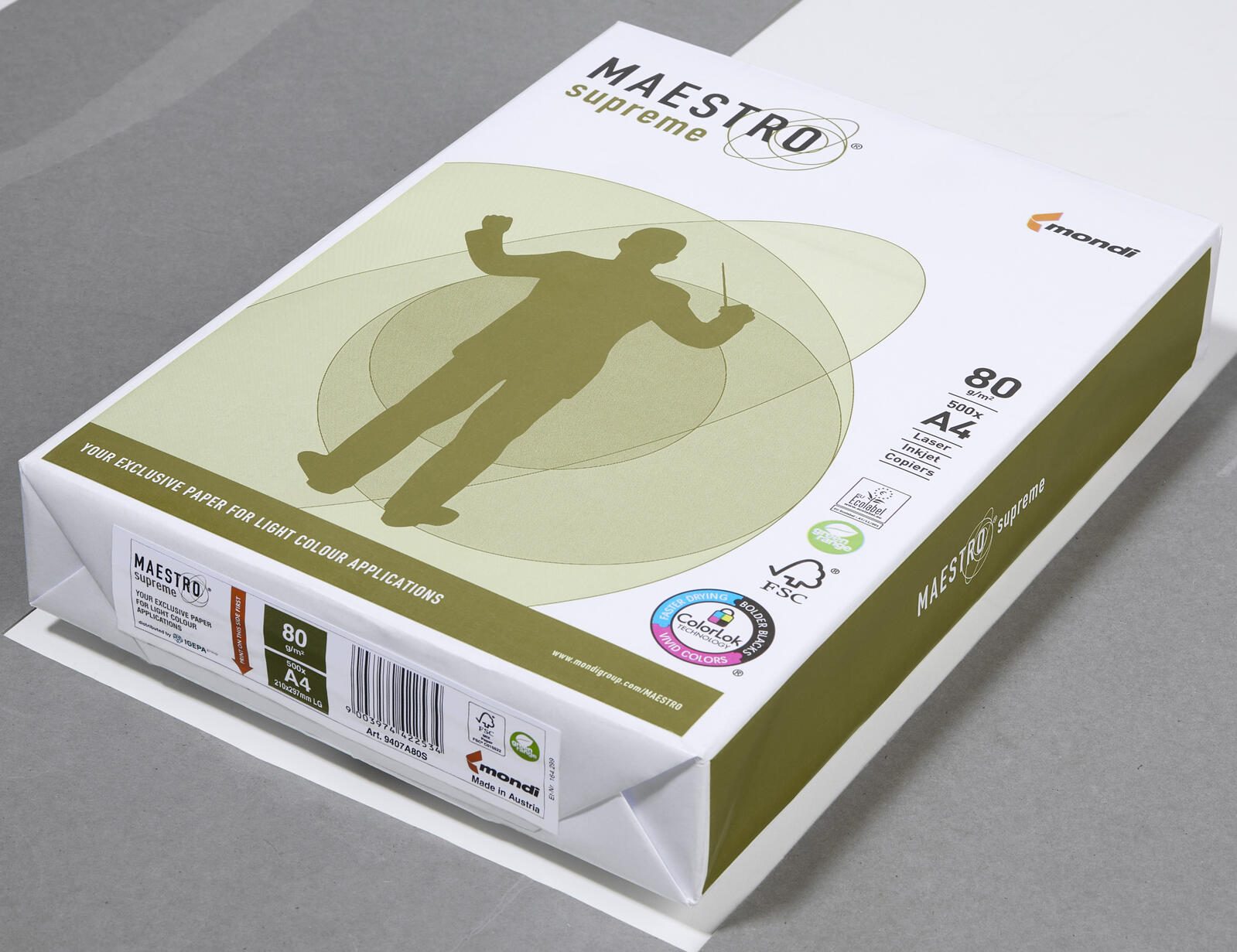 Mondi Maestro Kopierpapier 9407A80S DIN A4 80g hf ws 500 Bl./Pack. - Normal/Kopierpapier - 80 g/m