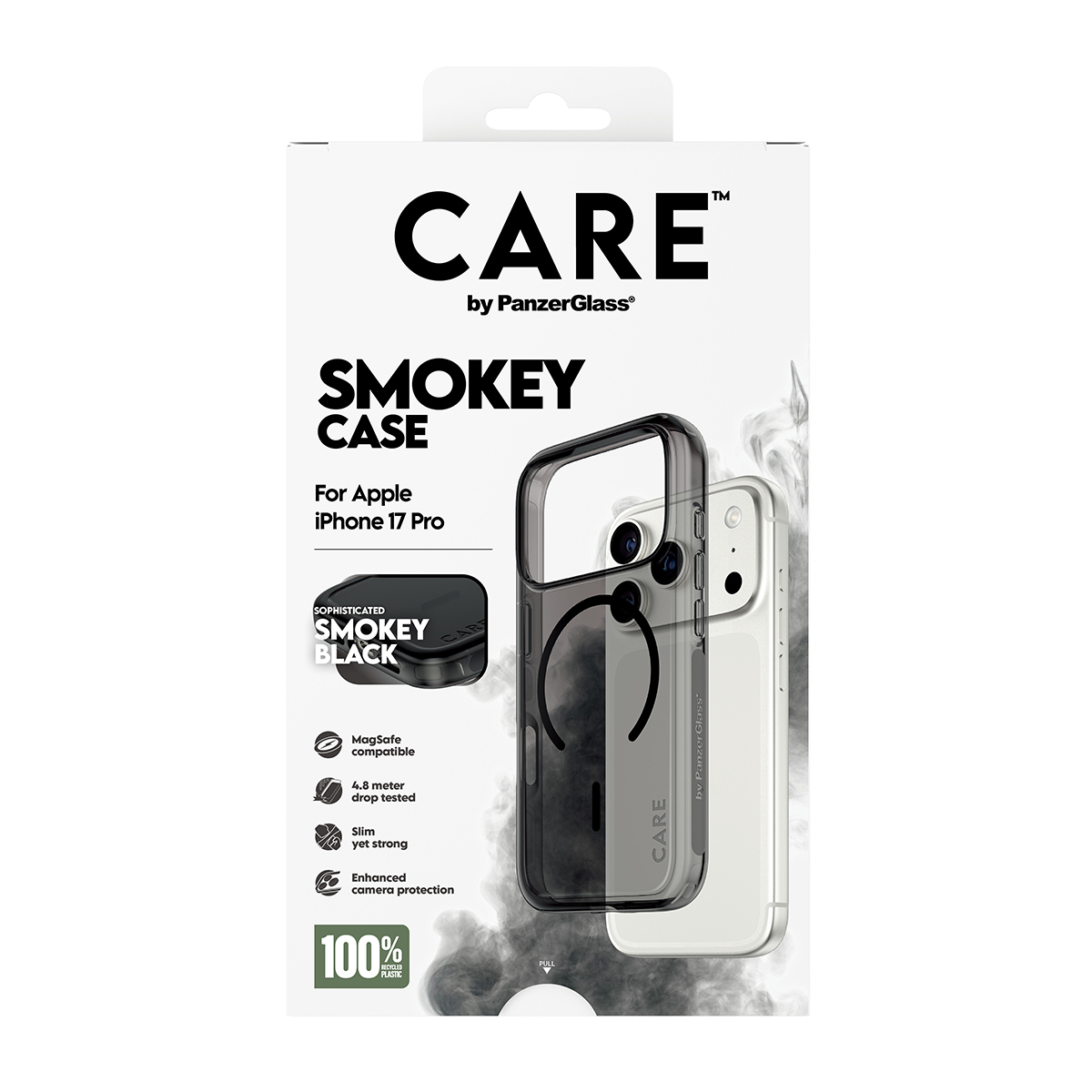 PanzerGlass CARE by � Flagship Case Urban Explorer Smokey w. Black MagSafe iPhone 17 Pro coque de protection pour t�l�phones portables Housse Noir