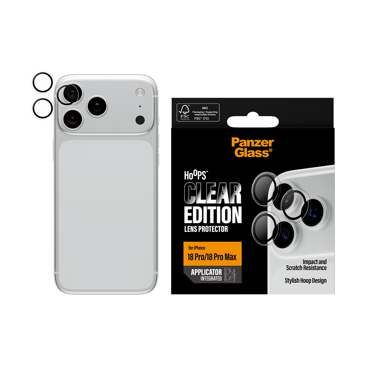 PanzerGlass � Hoops� Camera Lens Protector Transparent iPhone 2026 Pro | 2026 Pro Max