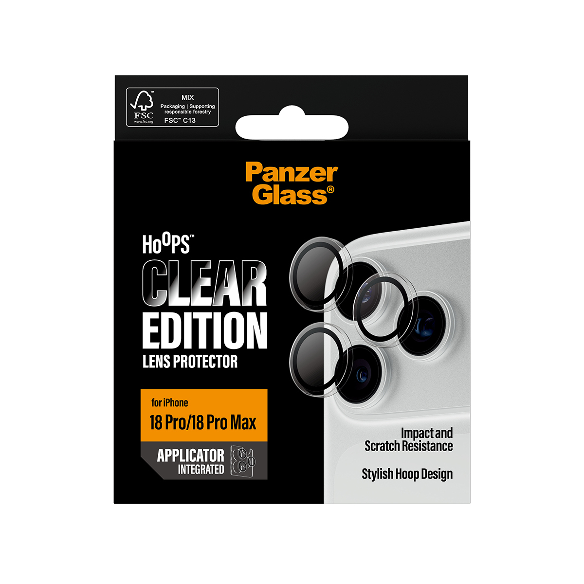 PanzerGlass � Hoops� Camera Lens Protector Transparent iPhone 2026 Pro | 2026 Pro Max