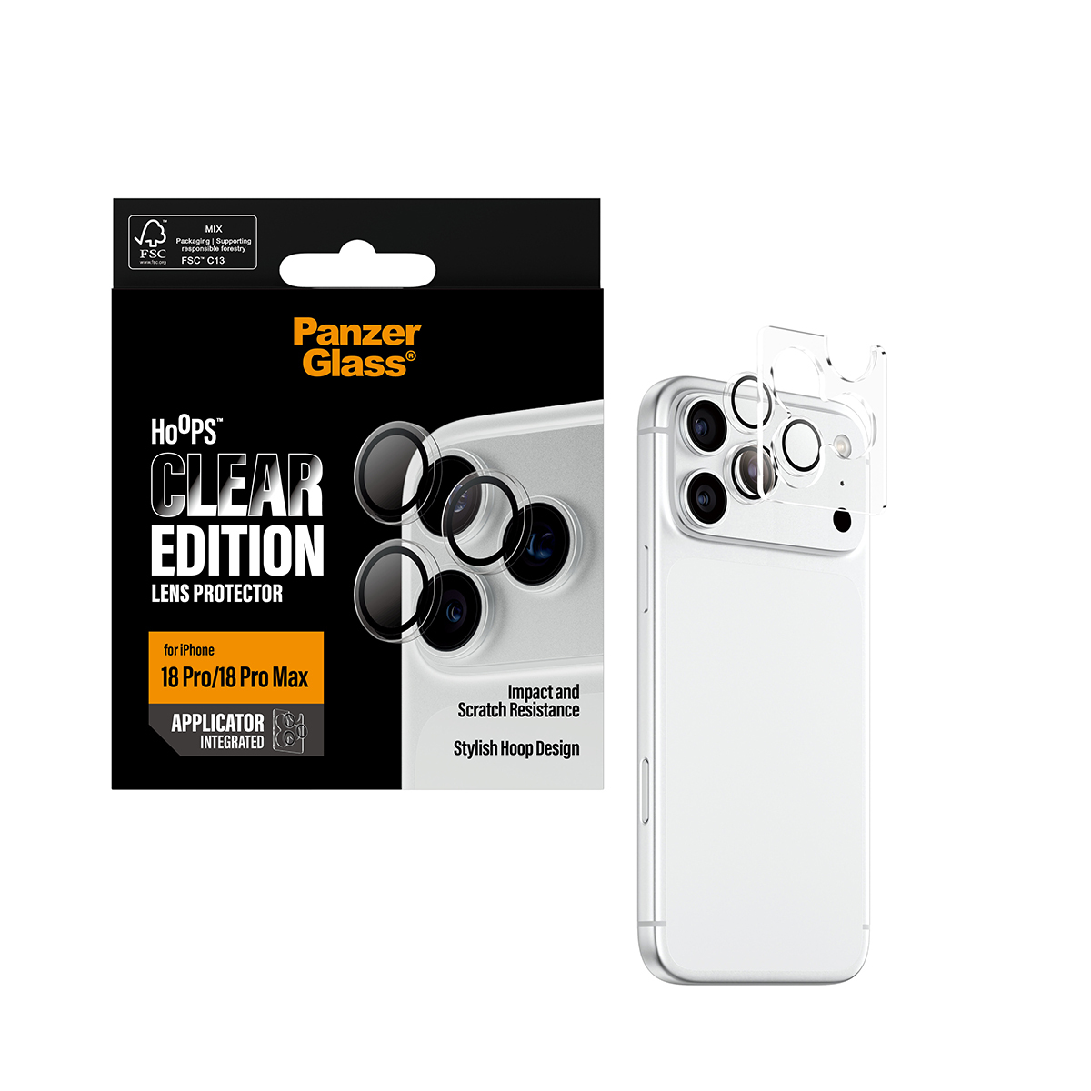 PanzerGlass � Hoops� Camera Lens Protector Transparent iPhone 2026 Pro | 2026 Pro Max