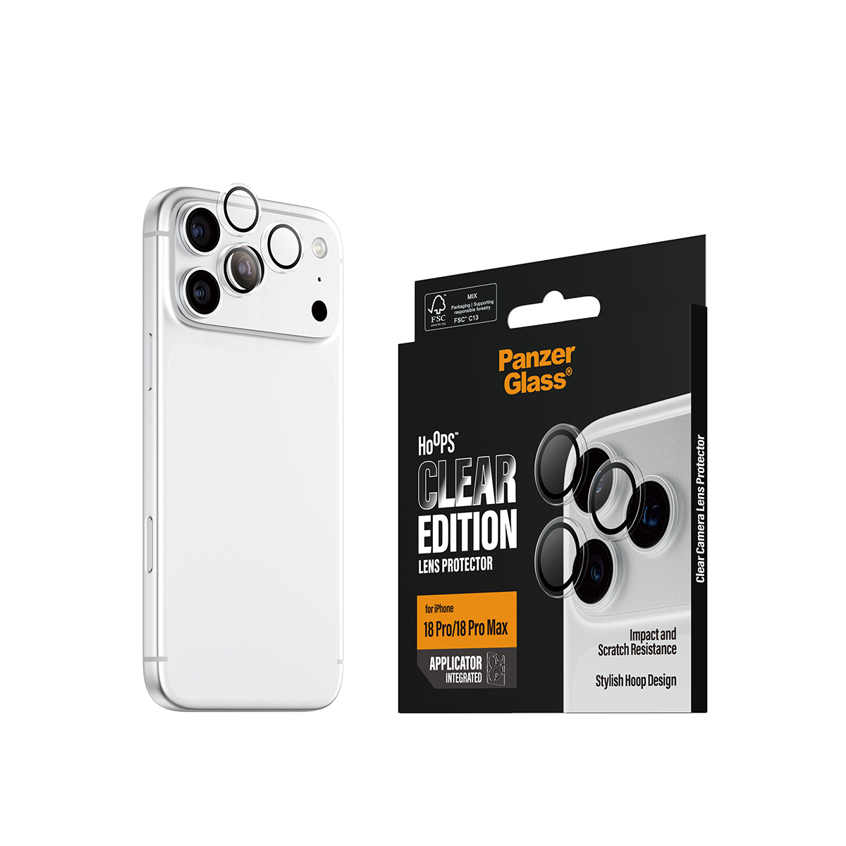 PanzerGlass � Hoops� Camera Lens Protector Transparent iPhone 2026 Pro | 2026 Pro Max