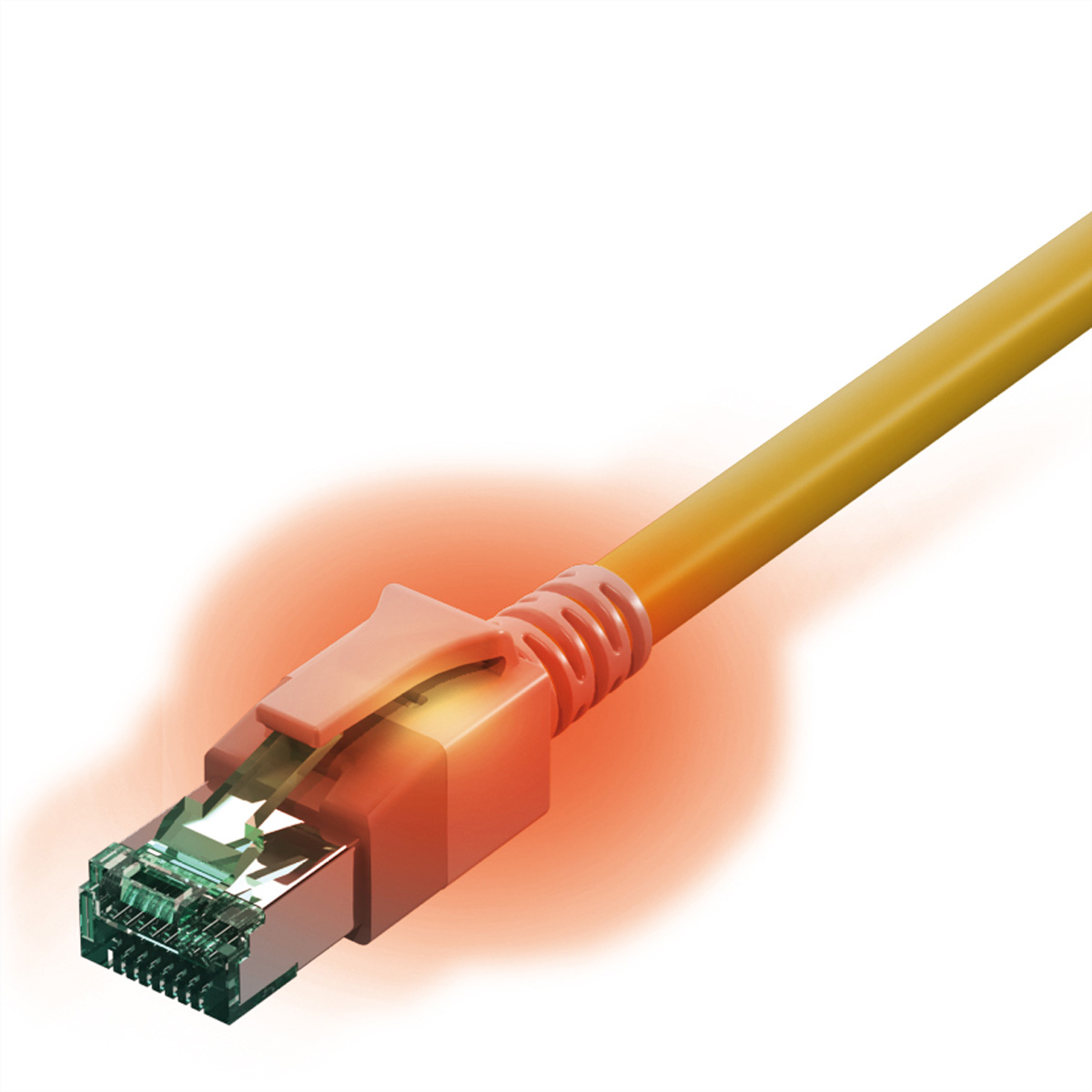 EasyLan ZVK CS1OYADAD0010 KupferPatchkabel Kat6A LED Kat 6a gesch.gelb 1 - Kabel - Netzwerk
