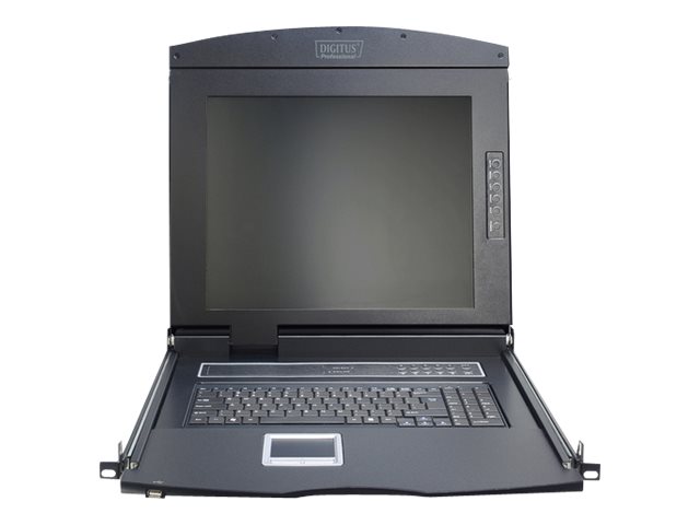 Digitus Modular console with 17 TFT (43,2cm), 16-port KVM & Touchpad, german keyboard