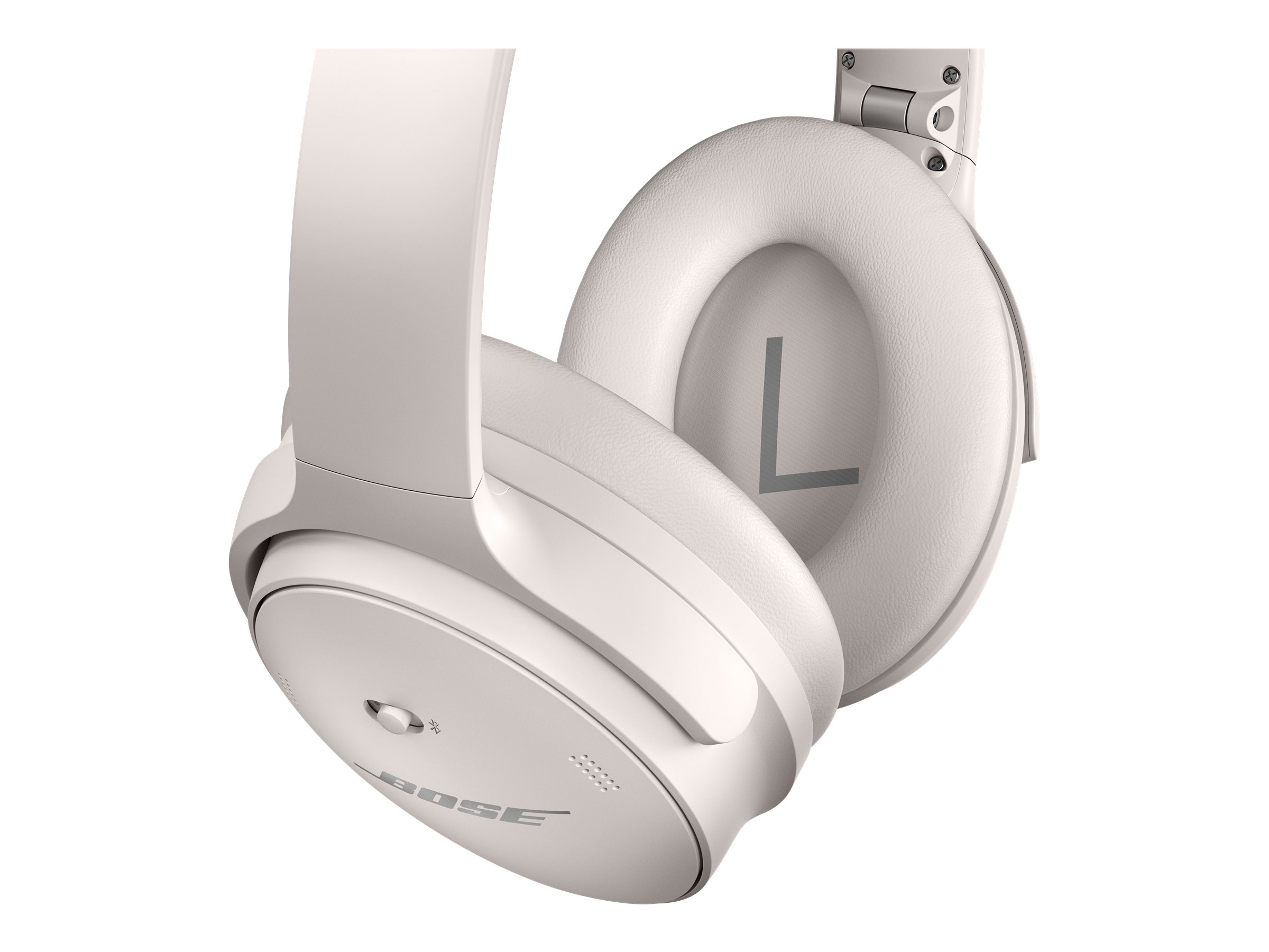 Bose QuietComfort 45 - Headphones with mic - full size - Bluetooth -  wireless, wired - active noise canceling - 2.5 mm jack - smoke white