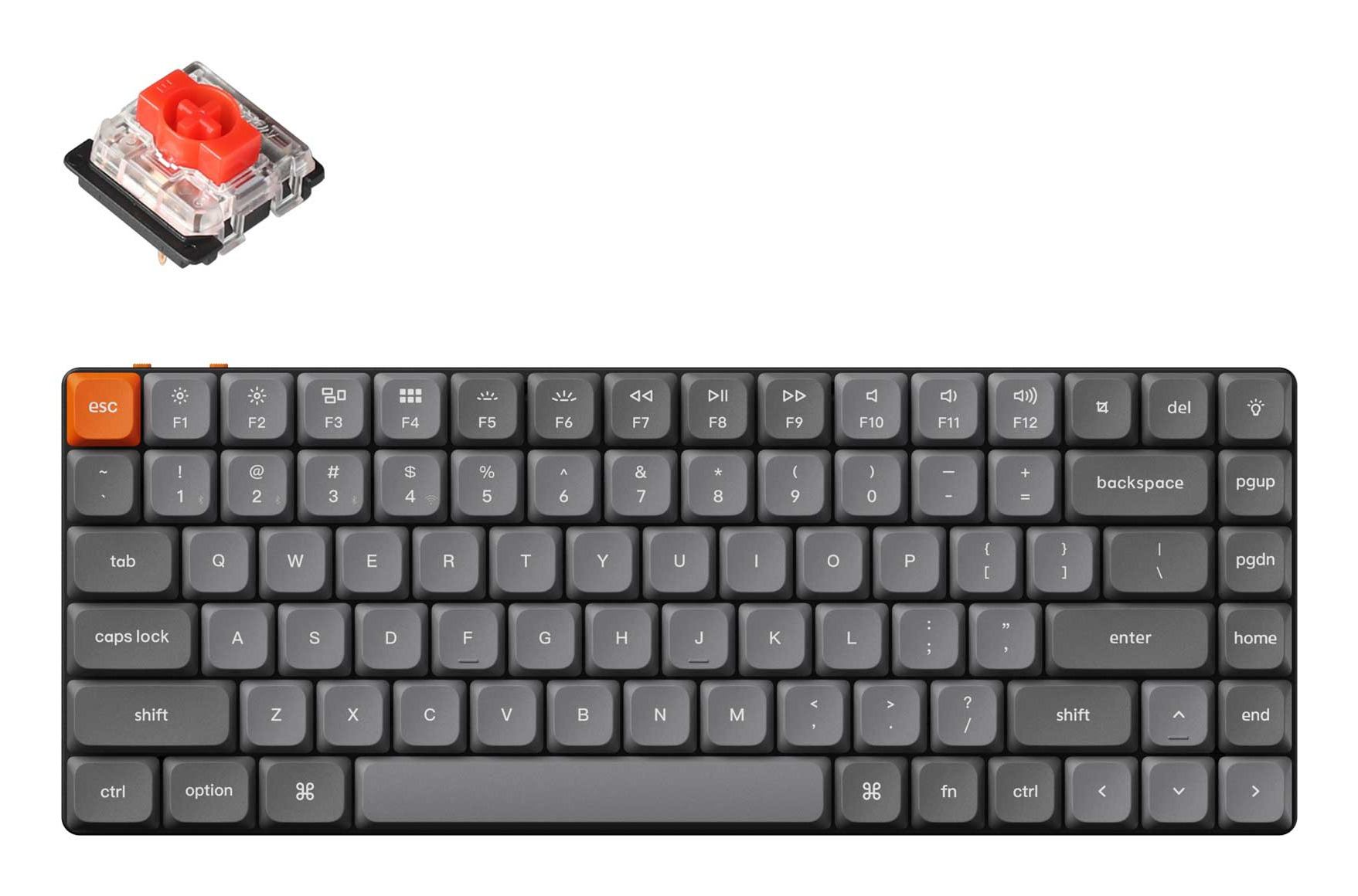 Keychron K3 Max clavier maison/bureau USB + RF Wireless + Bluetooth Anglais Gris