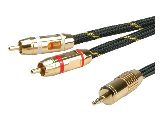 ROLINE Gold - Audiokabel - RCA (M) bis Stereo Mini-Klinkenstecker (M)