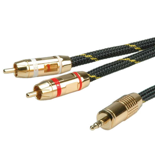 ROLINE Gold - Audiokabel - RCA (M) bis Stereo Mini-Klinkenstecker (M)