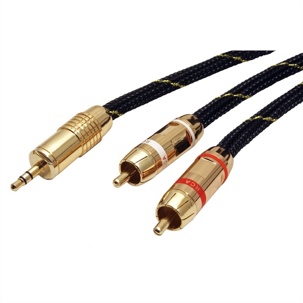 ROLINE Gold - Audiokabel - RCA (M) bis Stereo Mini-Klinkenstecker (M)