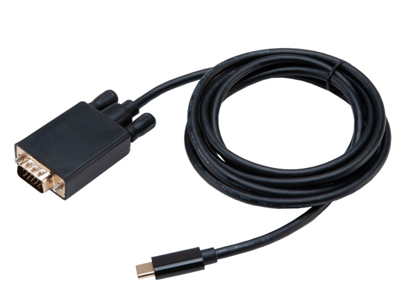 Akasa AK-CBCA17-18BK cambiador de g�nero para cable USB Type-C VGA Negro