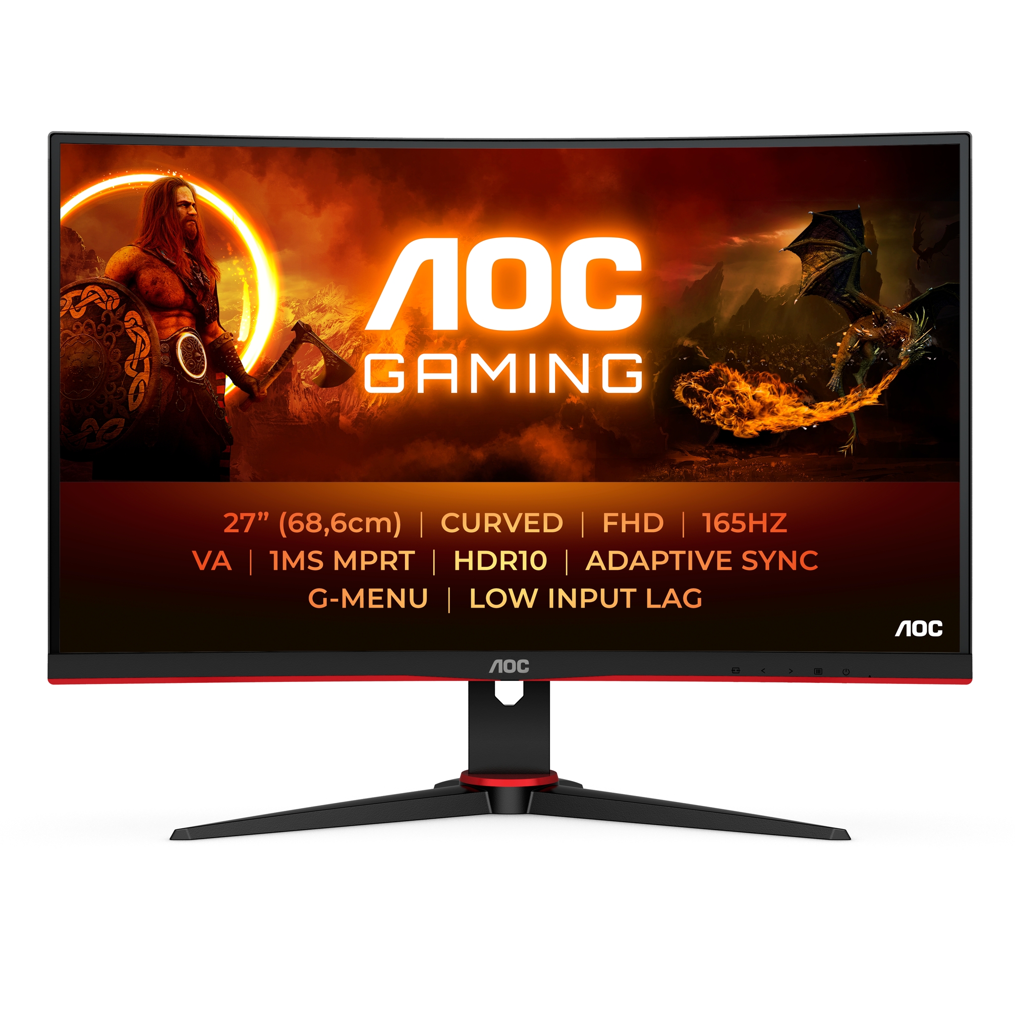 AOC G2 C27G2E/BK computer monitor 68.6 cm (27) 1920 x 1080 pixels Black, Red
