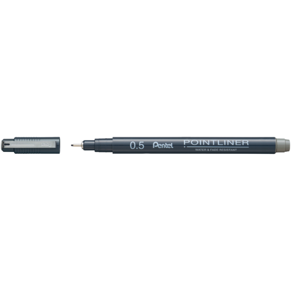 Pentel S20P-5N ballpoint pen Grey Stick ballpoint pen Fine 1 pc(s)