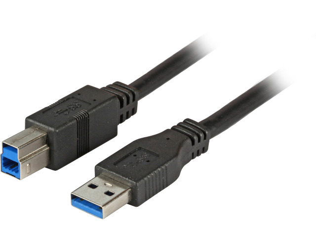 EFB Elektronik K5236.1 cavo USB 1 m USB 3.2 Gen 1 (3.1 Gen 1) USB A USB B Nero