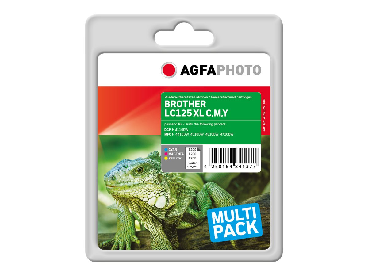 AgfaPhoto APB125TRID ink cartridge Cyan, Magenta, Yellow