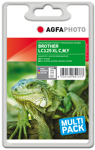 AgfaPhoto APB125TRID ink cartridge Cyan, Magenta, Yellow