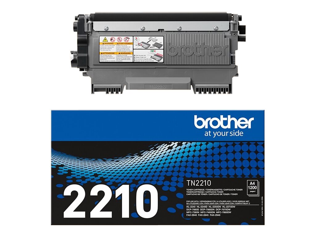 Brother TN-2210 - Toner schwarz - fr DCP-7060 7065 7070 HL-2240 2250 2270 MFC-7360 7460 7860; FAX-2840 2940