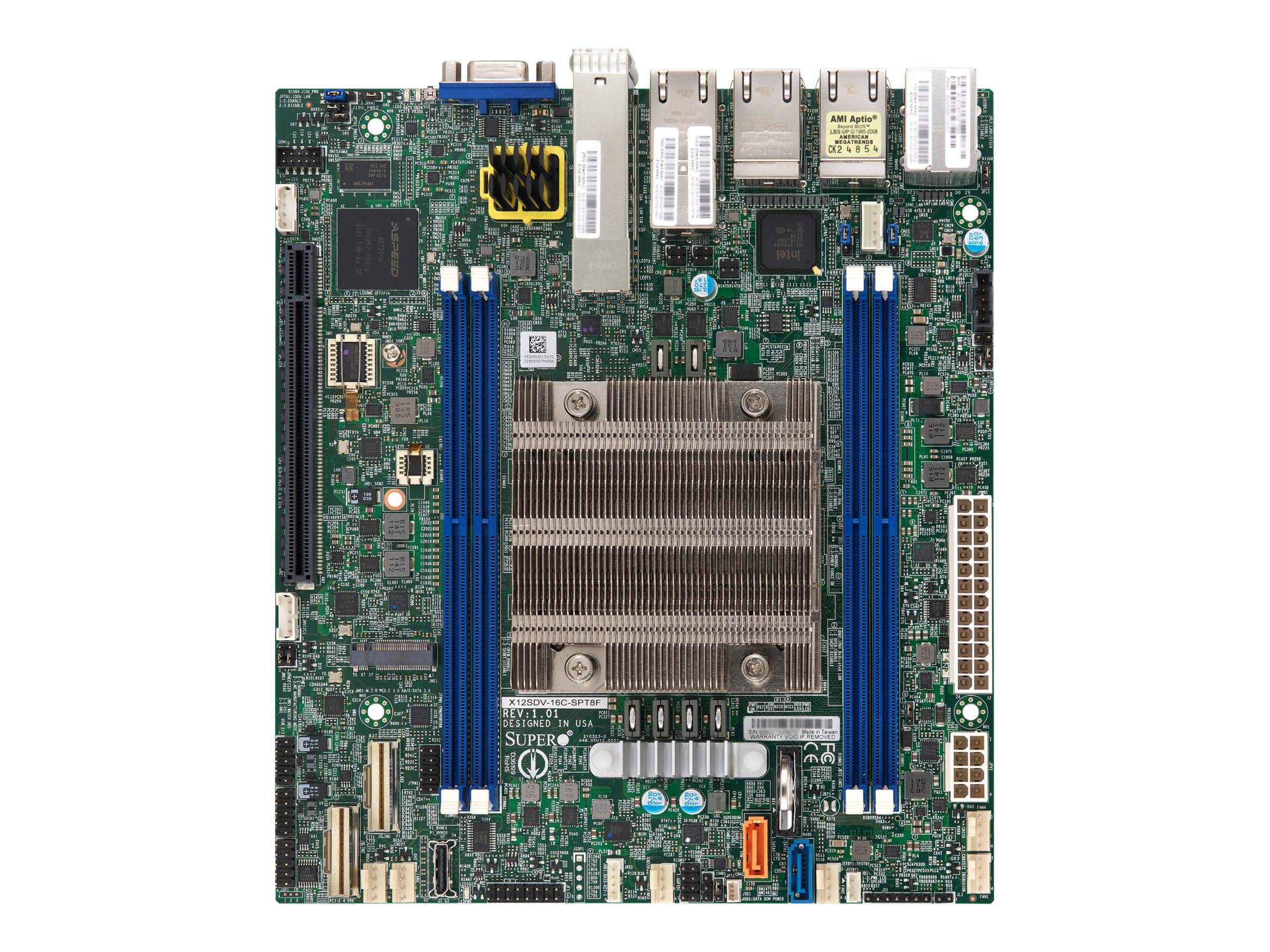 Supermicro X12SDV-4C-SPT8F - Motherboard - micro ATX
