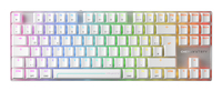 CHERRY MX 8.2 Pro TMR Wireless clavier Gaming USB + RF Wireless + Bluetooth QWERTZ Allemand Argent, Blanc
