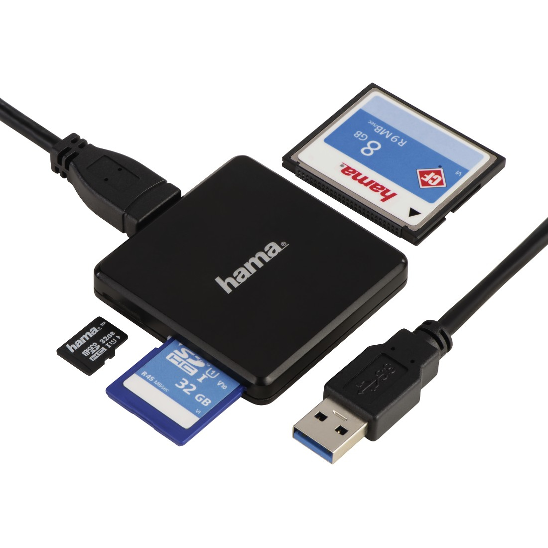 Hama Multi-Card - Kartenleser (CF I, SD, microSD, SDHC, microSDHC, SDXC, microSDXC)