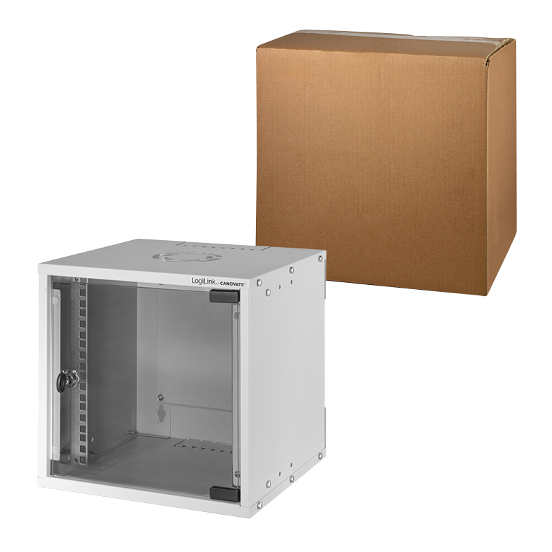 LogiLink W66Z30G rack cabinet 6U Wall mounted rack Grey