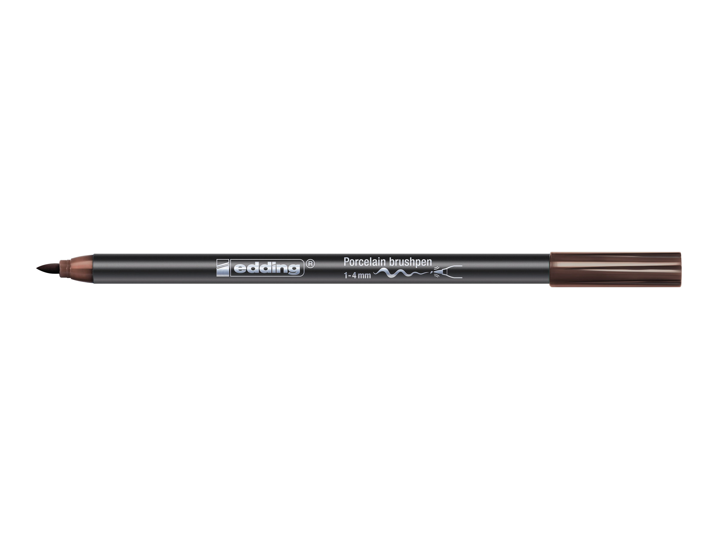 EDDING 4200 porcelain - Pinselstift - f�r Glas, Keramik, Porzellan - Rot, Orange, braun, rosa, Karminrot, Crimson Lake - Wasserbasierte Pigmenttinte - 1-4 mm (Packung mit 6)