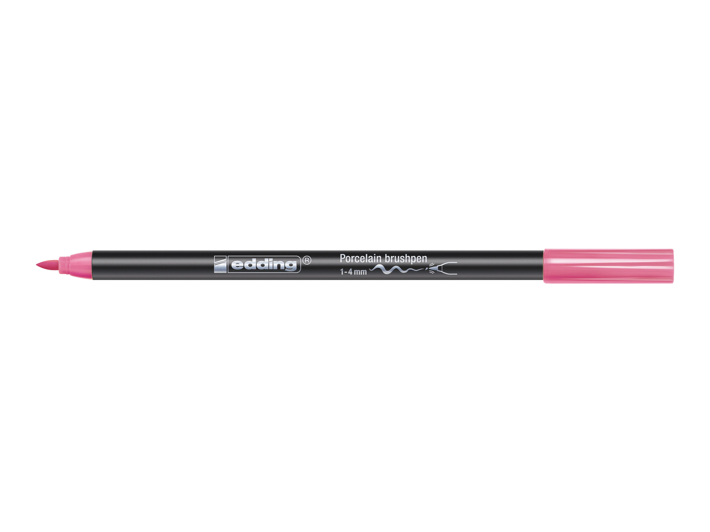 EDDING 4200 porcelain - Pinselstift - f�r Glas, Keramik, Porzellan - Rot, Orange, braun, rosa, Karminrot, Crimson Lake - Wasserbasierte Pigmenttinte - 1-4 mm (Packung mit 6)
