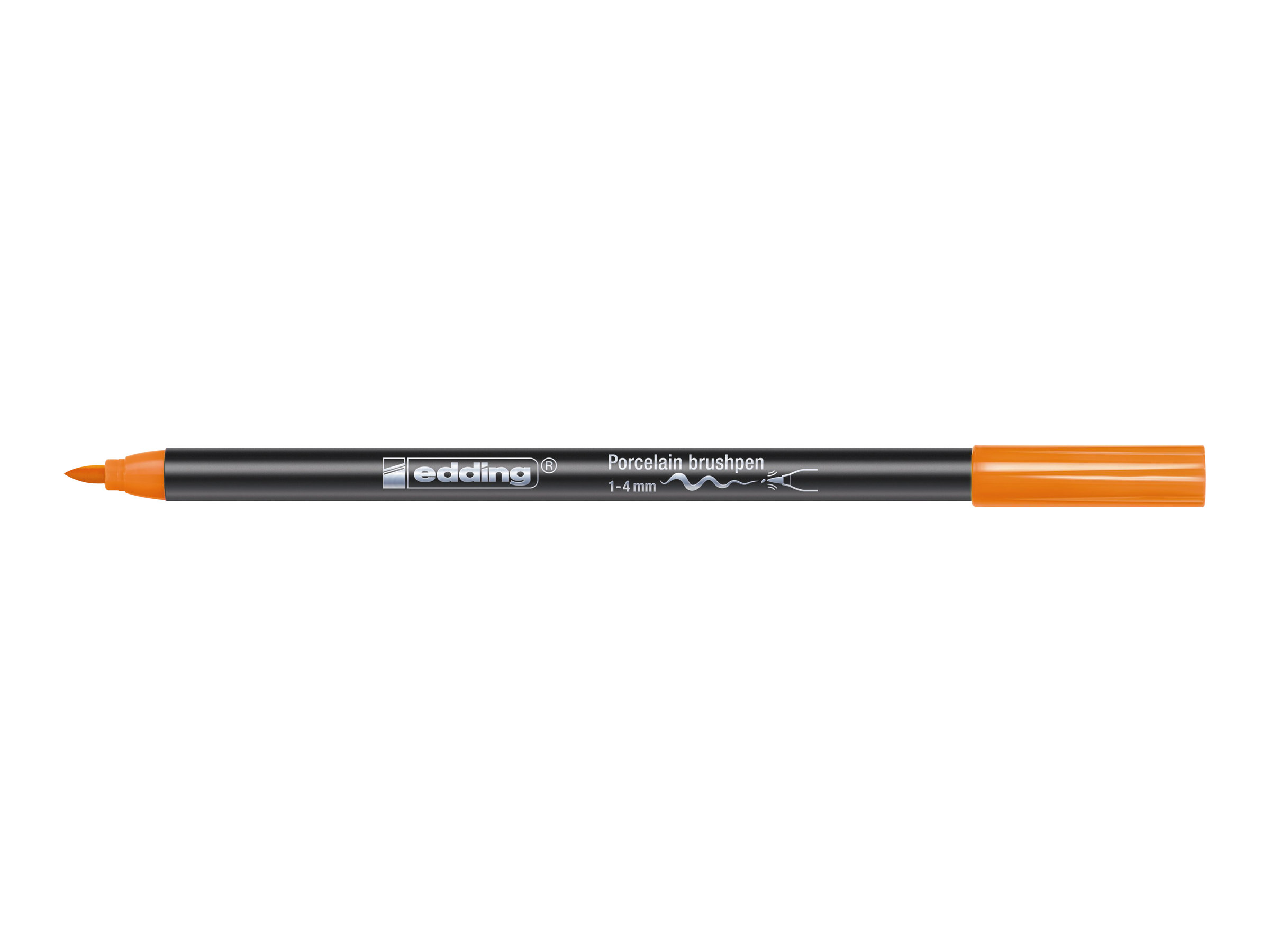 EDDING 4200 porcelain - Pinselstift - f�r Glas, Keramik, Porzellan - Rot, Orange, braun, rosa, Karminrot, Crimson Lake - Wasserbasierte Pigmenttinte - 1-4 mm (Packung mit 6)