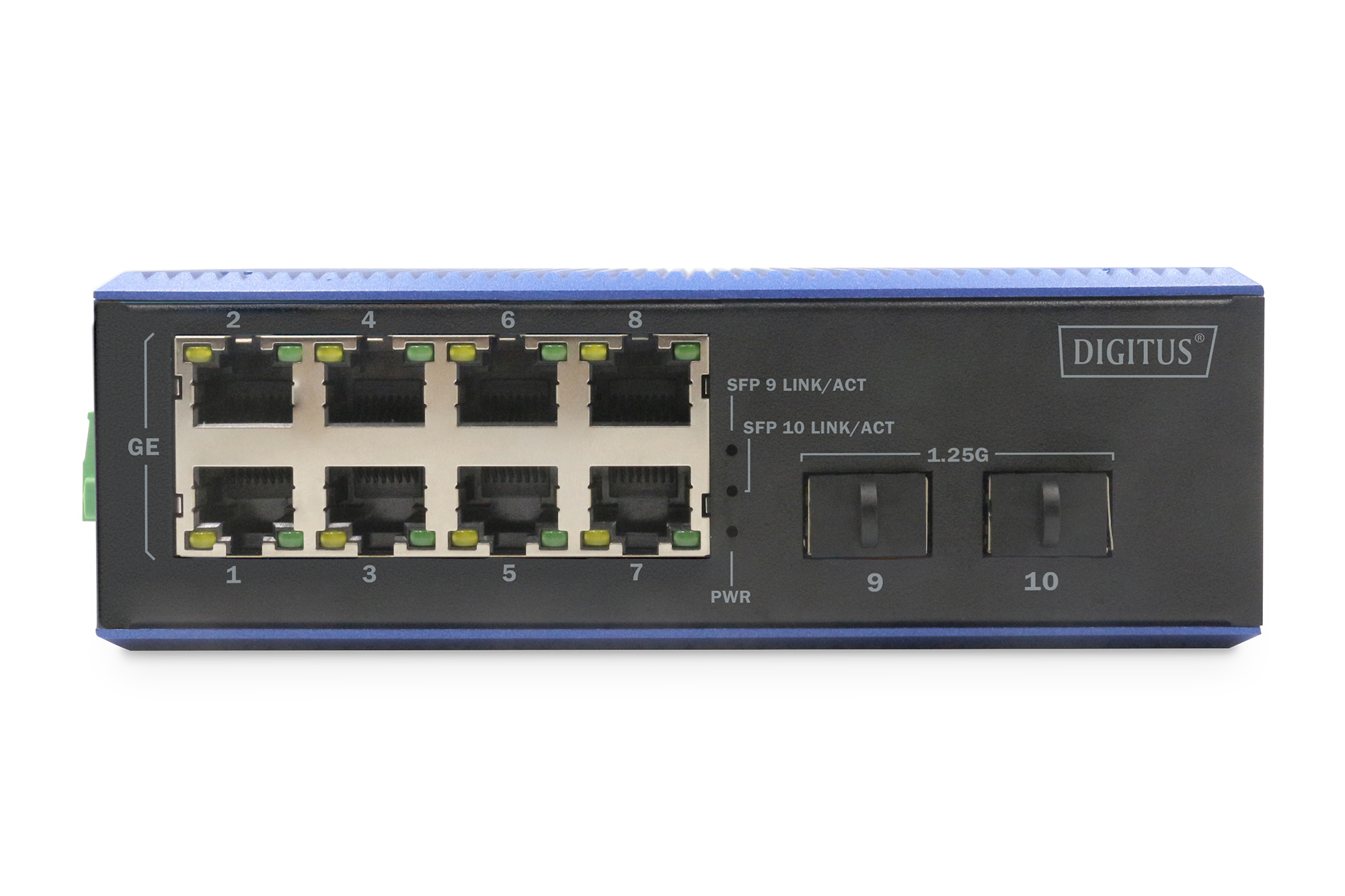 Digitus Switch Gigabit Ethernet industriale a 8+2 porte