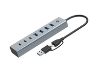 Conceptronic USB-Hub 7-Port 3.0 ->7x3.0 5Gbps m.Netzteil gr