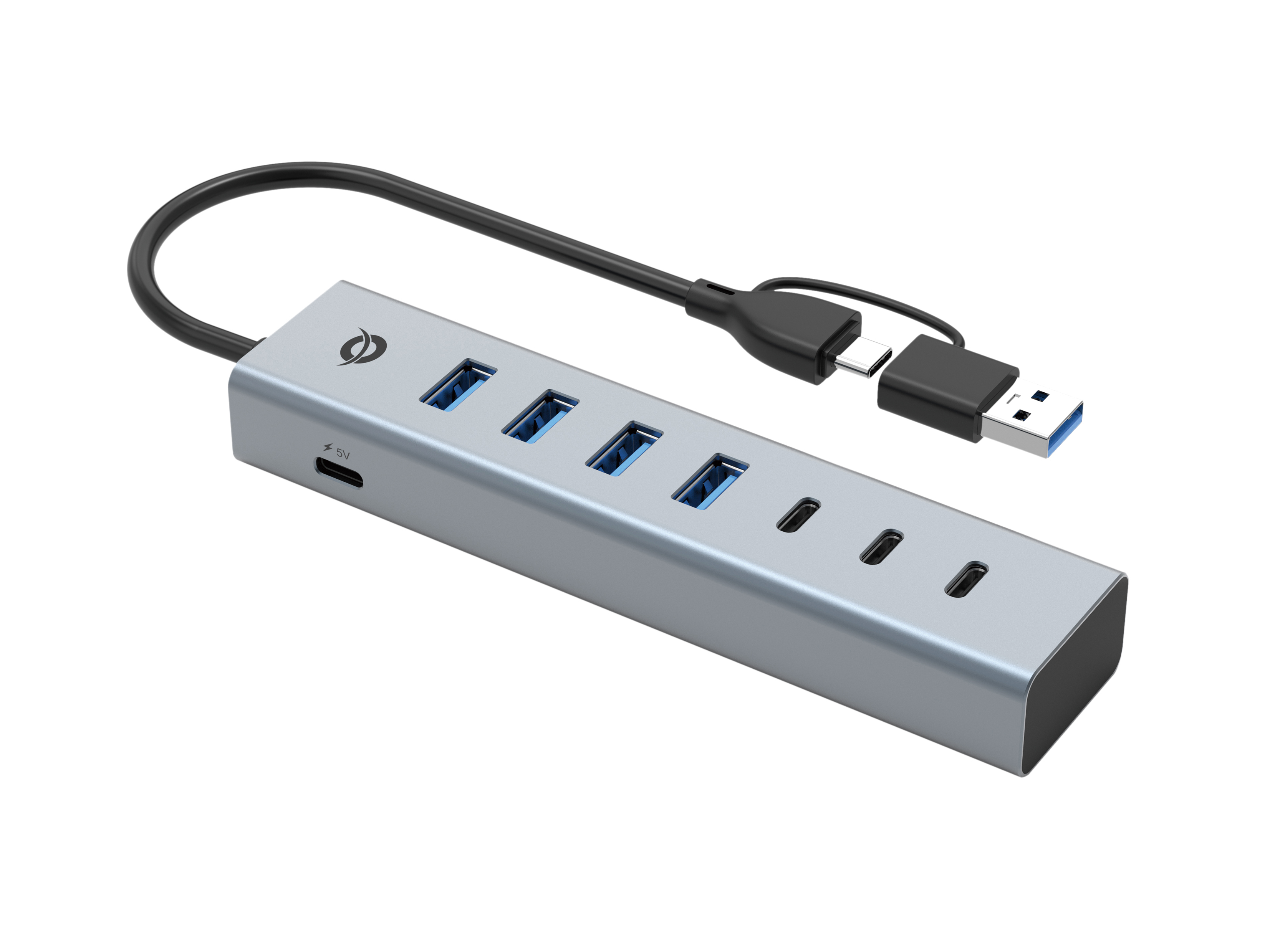 Conceptronic HUBBIES20G hub de interfaz USB 3.2 Gen 1 (3.1 Gen 1) Type-C 5000 Mbit/s Gris