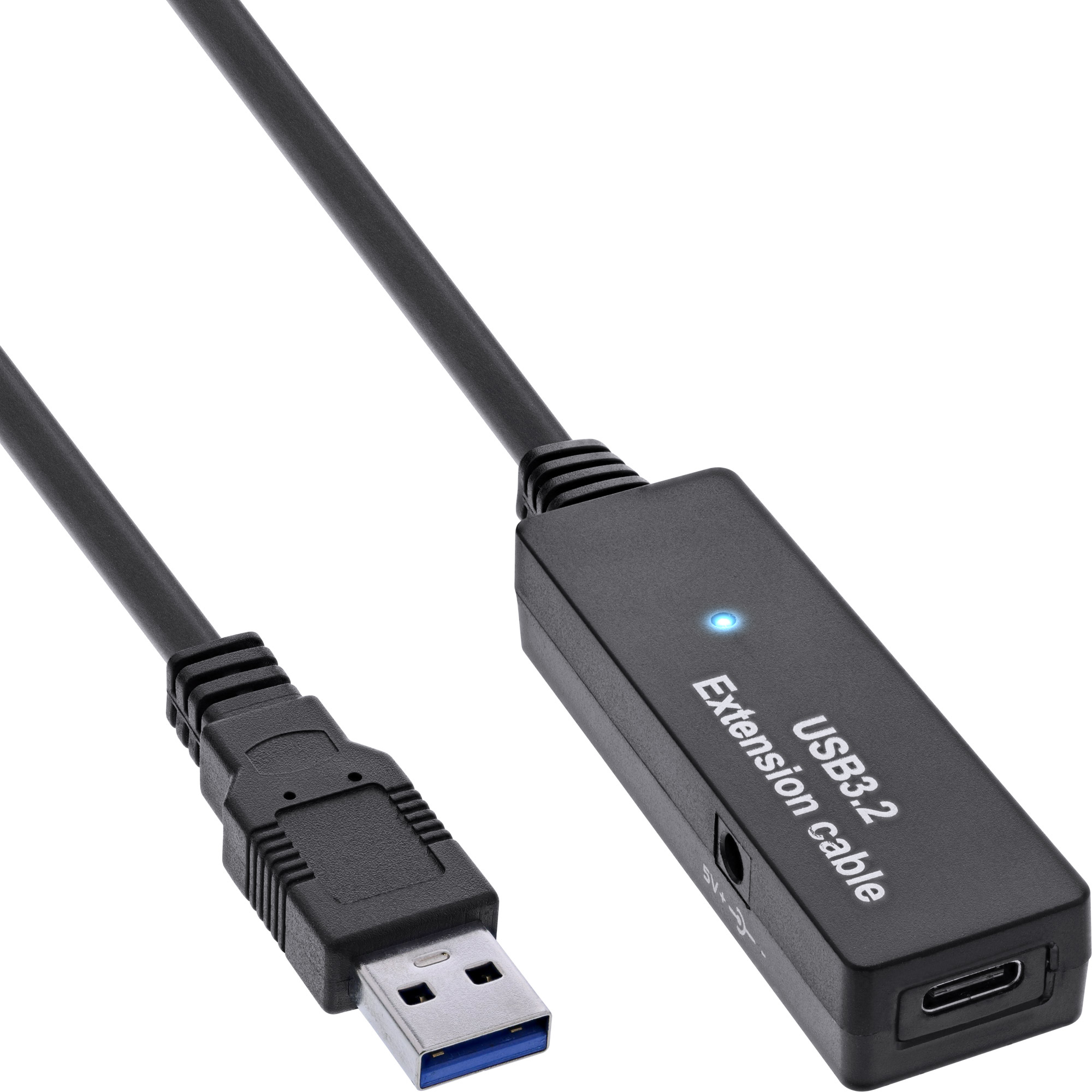 InLine USB 3.2 Gen.1 Aktiv-Verl�ngerung - USB-A Stecker an USB-C Buchse - 5m