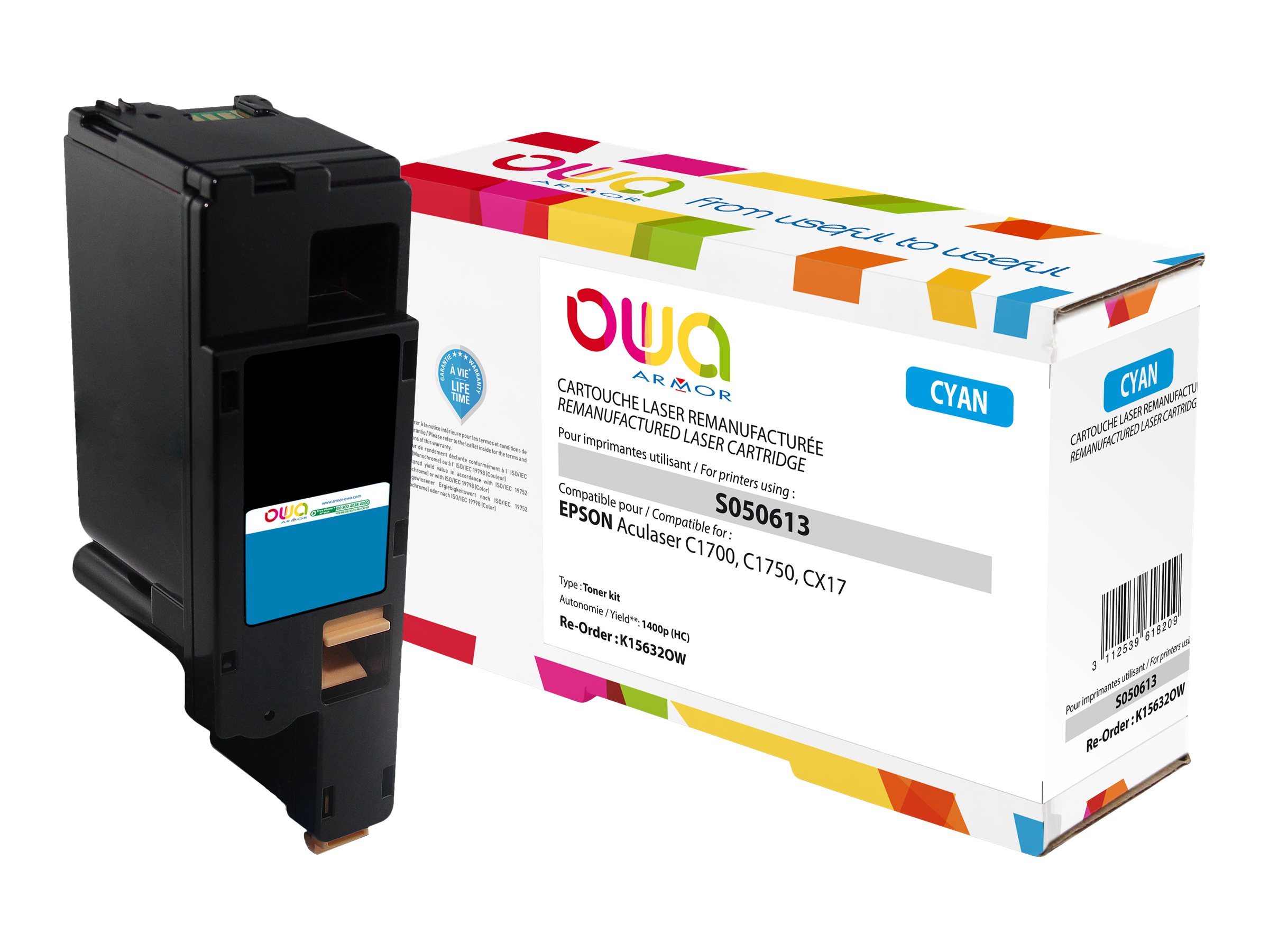 Armor OWA - Mit hoher Kapazit�t - Cyan - kompatibel - wiederaufbereitet - Tonerpatrone (Alternative zu: Epson S050613)