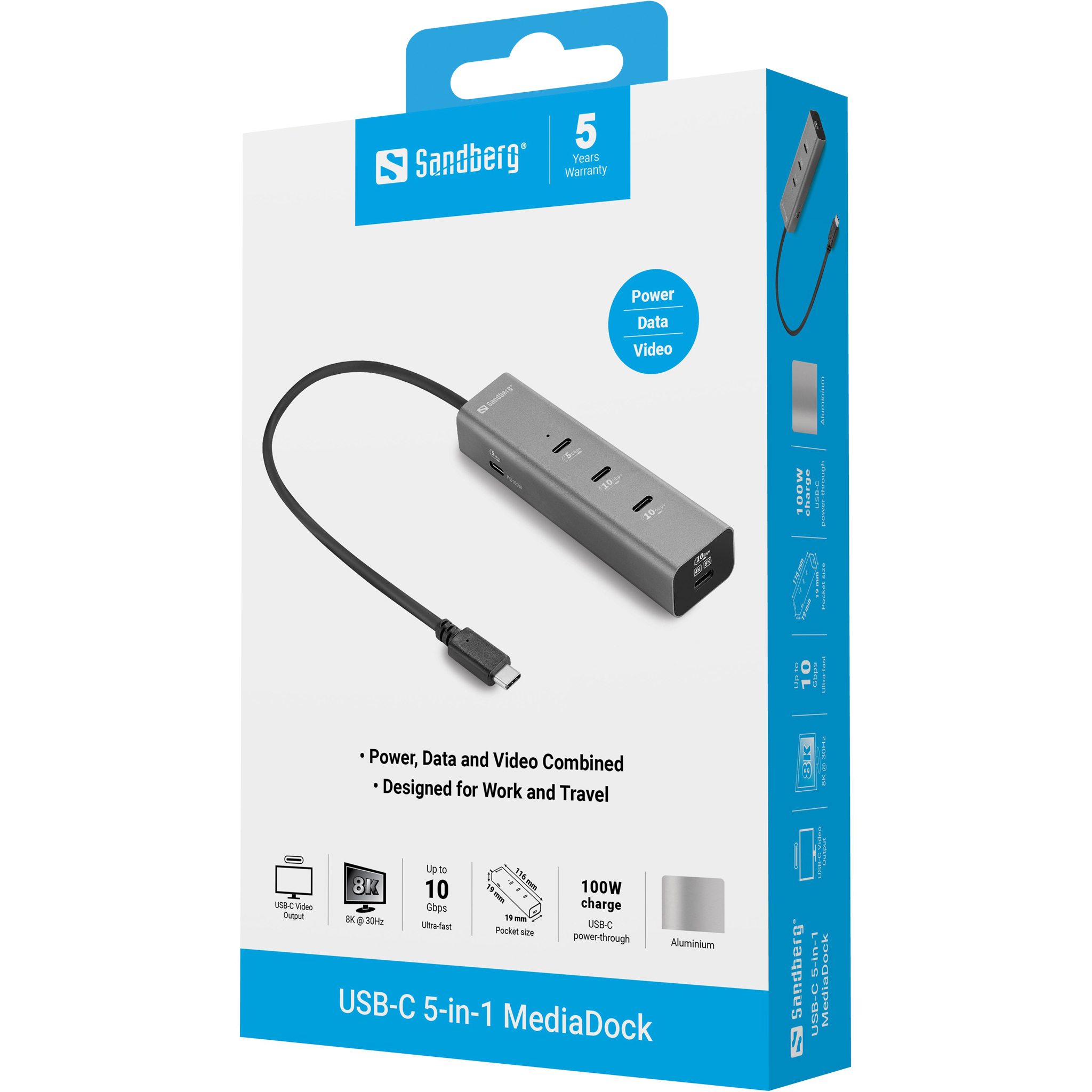 Sandberg USB-C 5-in-1 MediaDock