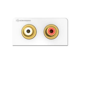 Kindermann 7456 000 510 prise de courant 2 x RCA Blanc