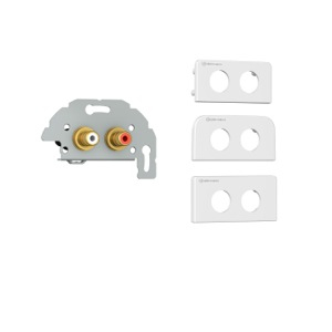 Kindermann 7456 000 510 prise de courant 2 x RCA Blanc