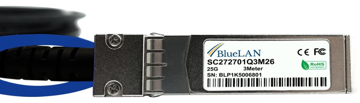 BlueOptics SFP28-DAC-1M-MR-BL cable infiniBanc Negro