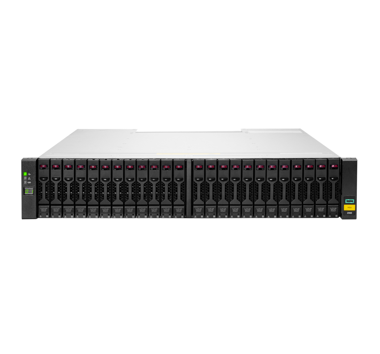 HPE MSA 2062 disk array 1.92 TB Rack (2U) Black, Silver