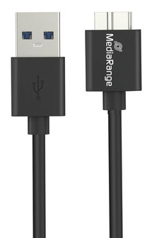 MediaRange MRCS240 c�ble USB USB 3.2 Gen 1 (3.1 Gen 1) 1,8 m USB A Micro-USB B Noir