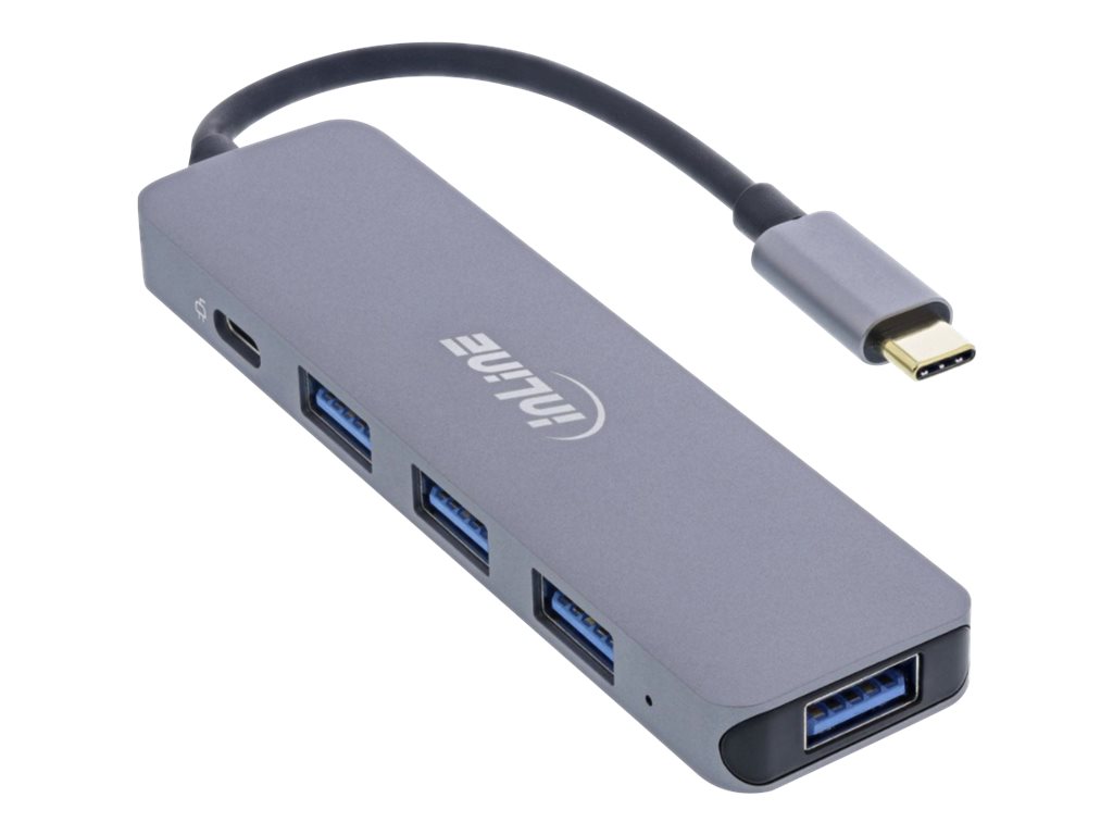 InLine USB 3.2 Type-C Multi Hub (4x USB-A 5Gb/s + USB Type-C (Dati/PD 87W)