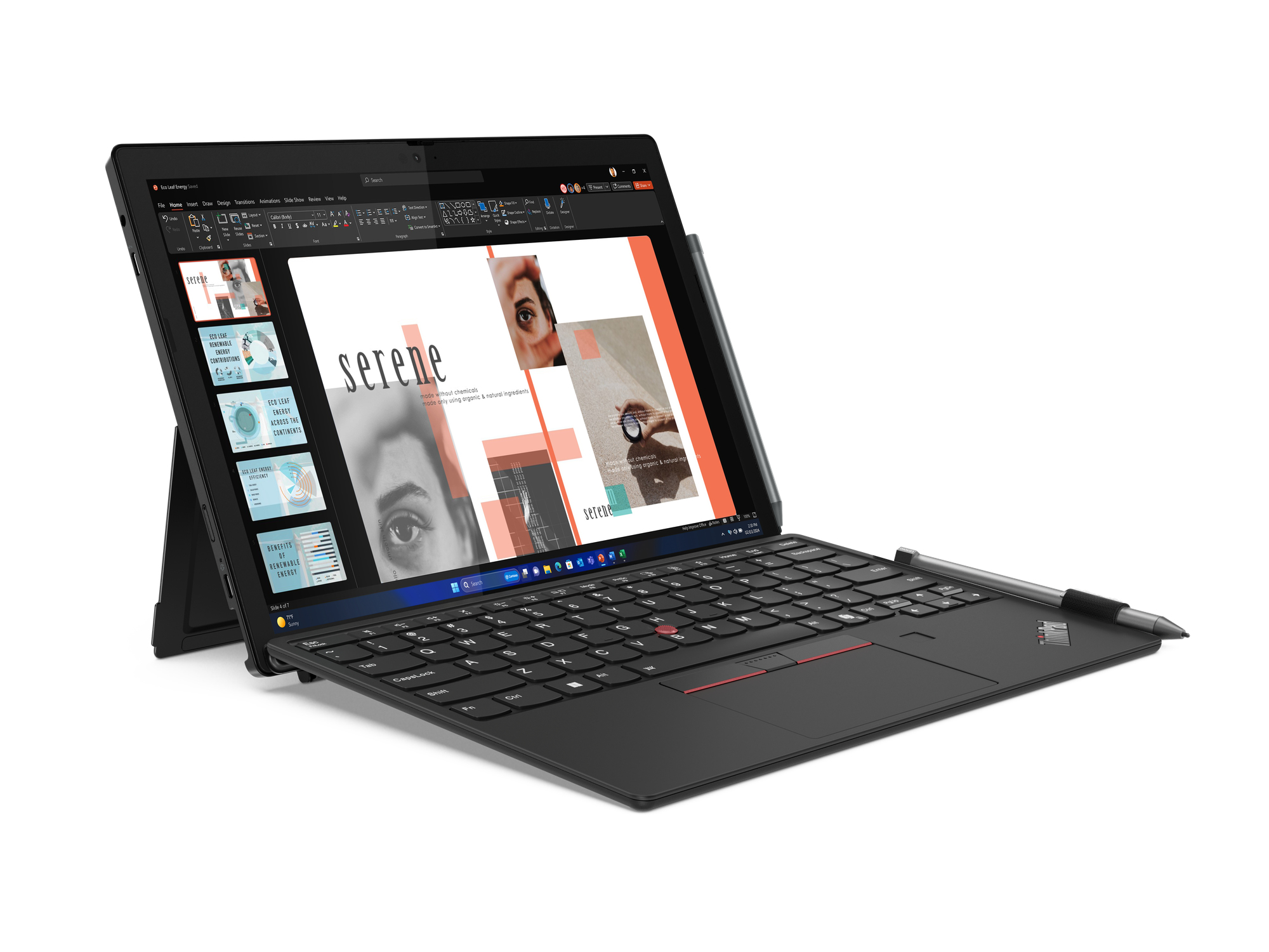 Lenovo ThinkPad X12 Detachable Gen 2 21LK - Tablet - mit abnehmbarer Tastatur - Intel Core Ultra 7 164U / 1.1 GHz - vPro Enterprise - Win 11 Pro - Intel Graphics - 32 GB RAM - 1 TB SSD TCG Opal Encryption 2, NVMe - 31.2 cm (12.3)