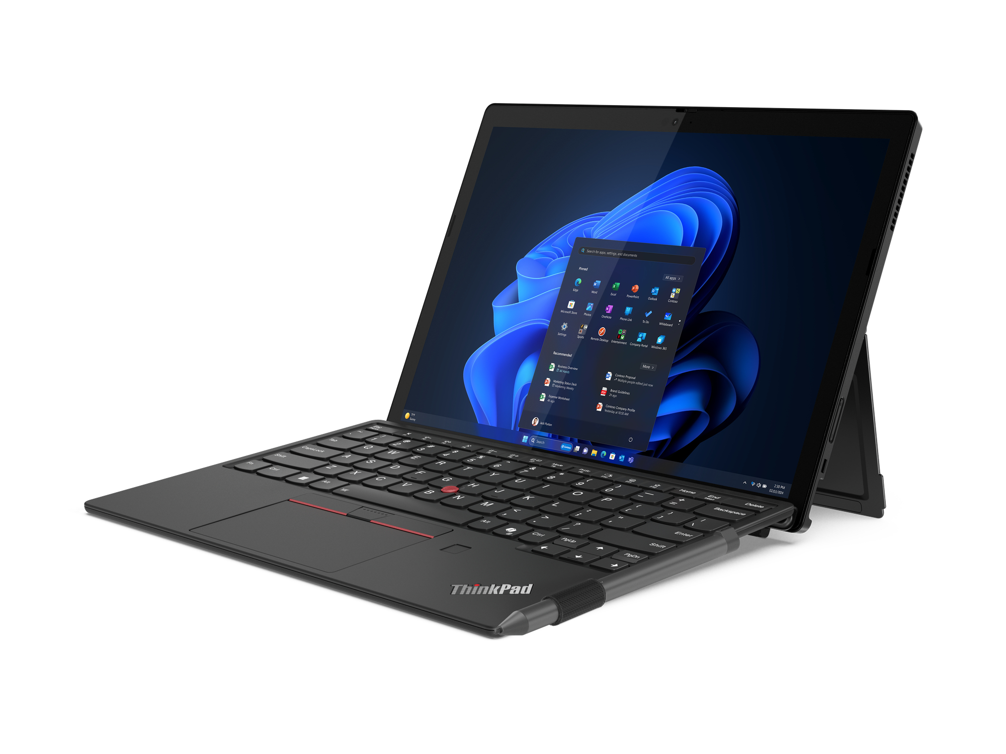 Lenovo ThinkPad X12 Detachable Gen 2 21LK - Tablet - mit abnehmbarer Tastatur - Intel Core Ultra 7 164U / 1.1 GHz - vPro Enterprise - Win 11 Pro - Intel Graphics - 32 GB RAM - 1 TB SSD TCG Opal Encryption 2, NVMe - 31.2 cm (12.3)