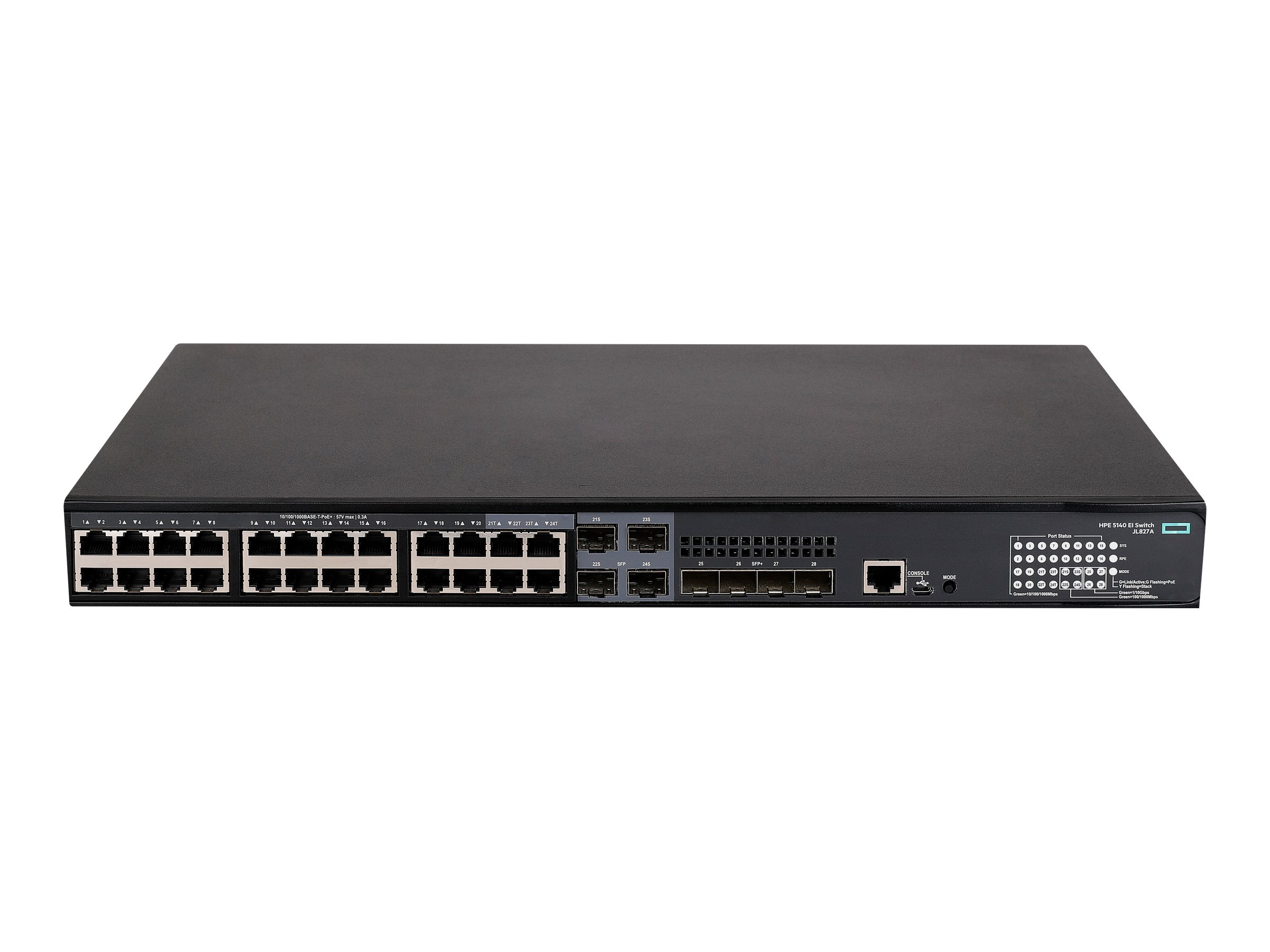Hewlett Packard Enterprise FlexNetwork 5140 24G PoE+ 4SFP+ EI Gestito L3 Gigabit Ethernet (10/100/1000) Supporto Power over Ethernet (PoE) 1U