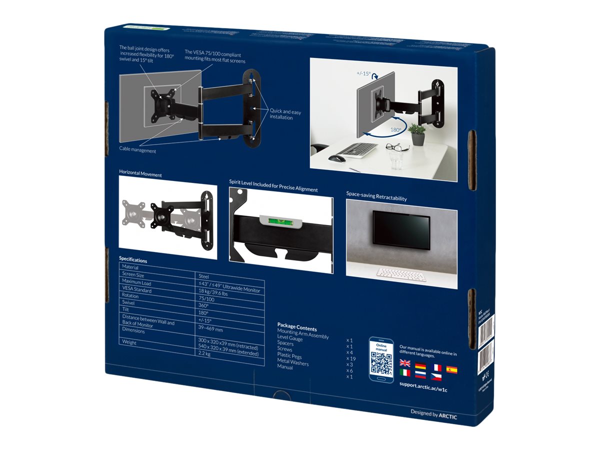 ARCTIC W1C 124,5 cm (49) Nero Parete