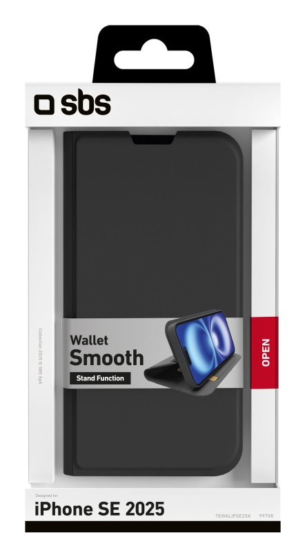 SBS Wallet funda para tel�fono m�vil 15,5 cm (6.1) Funda cartera Negro